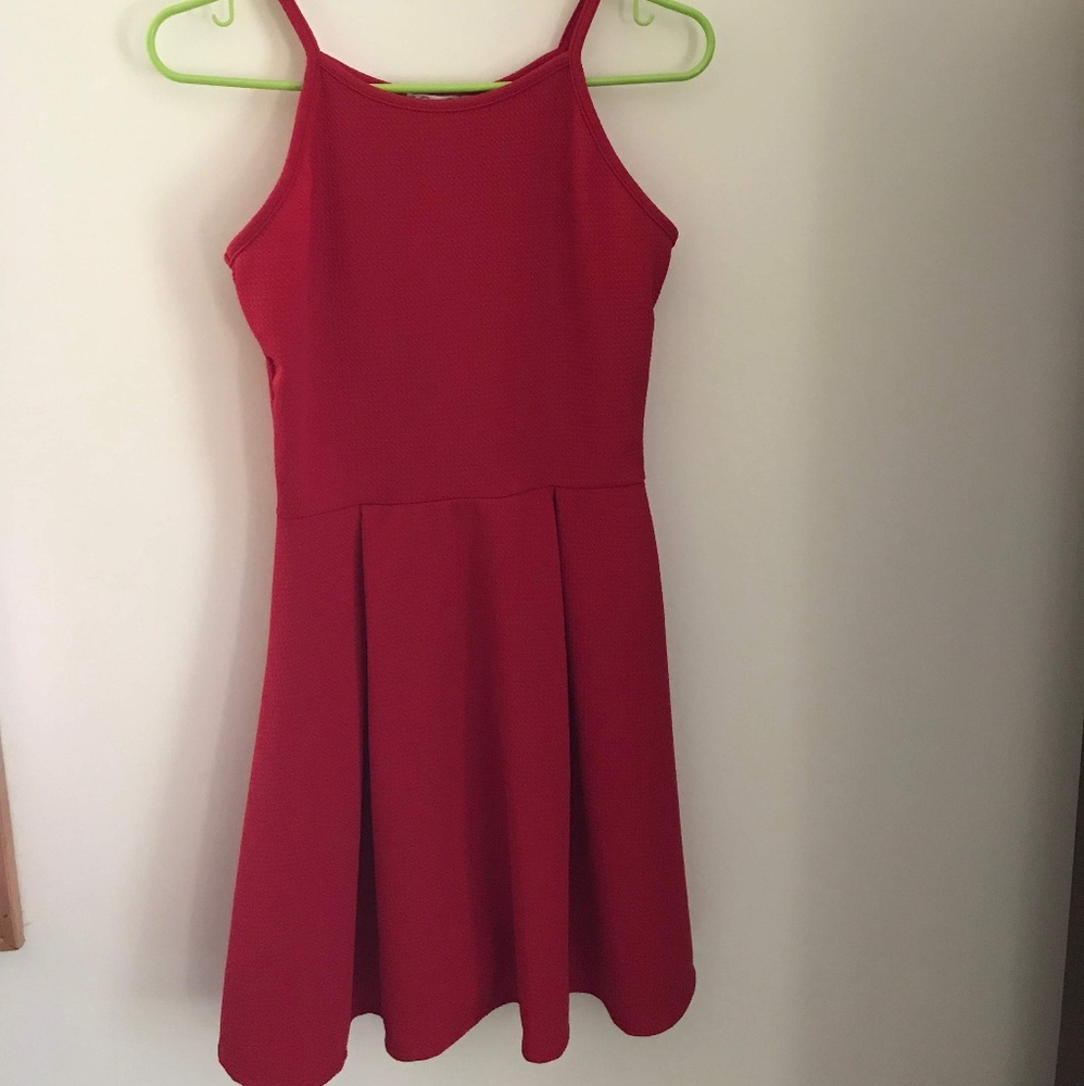 Textured Red Dress